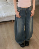 Kaol Washing Wide Balloon Denim Pants