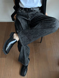 Linen denim wide