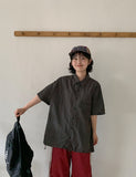 [unisex] Hipom Nylon Over Short Sleeve Shirt