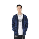 SKULL ROCK HAIRY KNIT CARDIGAN