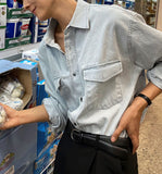 Light blue shirt