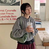 Sitanne Hood Cropped Knit Zip-Up Cardigan