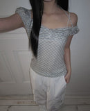 Swen Check Halter Blouse