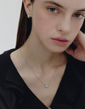 Essence Silver (W) Tria Pave Necklace