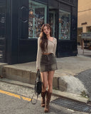 Hari unbalanced crop knit