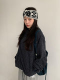 Pub Diagonal Knit Hood Zip-Up
