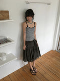 Niero Stripe Tencel String Sleeveless