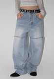 KNEE POCKET WIDE DENIM