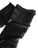 1201 Belted Platform Long Boots (5cm)