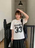 Sponk Camo Embroidery Lettering Short Sleeve Tee