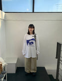 [unisex] Shimoko Spray Printing Long Sleeve Over Tee