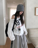 Benki Vintage One-Shoulder Sweatshirt