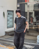 Offset Vintage Lettering Short Sleeve T-shirt