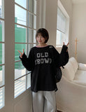 [unisex] Yanmi Lettering Net Over Long Sleeve Knit