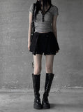 Belted Cotton Wrap Skirt