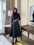 Milo Brushed Flare Long Skirt