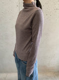 Novet Stripe Frill Half Polar Tee