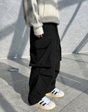 String padded cargo pants