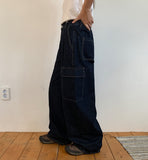 Diman Stitch Banding Cargo Denim Pants