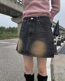 Peavy Washing Jeans Denim Mini Skirt