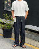 Lotz Pintuck Denim Wide Pants