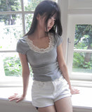 Rofil Lace Short Sleeve T-shirt