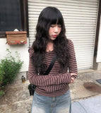 Pug Stripe Hood Terry Knit T-shirt