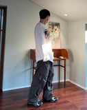 Nideion Pintuck Diagonal Cargo Pants