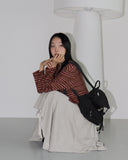 [MADE] Dilly Pile Color Matching Unbal A-line Layered Midi Skirt