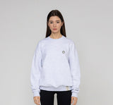 White Odd Flower Embroidery Sweatshirt