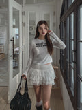 Lace Tiered Mini Skirt