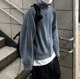 Lambswool Knit Turtle Zip-up