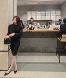 Capri Half-Length Banding Hem Slit Cotton Slacks Pants