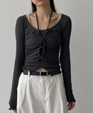 Ravy Shirring Halter Neck T-Shirt