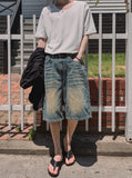 Boma catwash bermuda denim pants