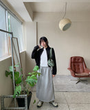 Kenfeed Cropped Knit Zip-Up Cardigan