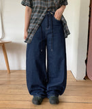 Luye String Wide Cotton Pants