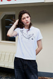 Angel Brooch Crop Short Sleeve Tee