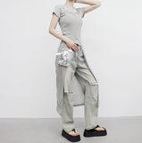Chatier Slit Sleeveless One Piece
