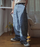 Builder Stripe Carpenter Denim Pants