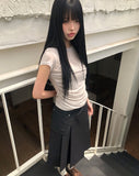 Bonir Side Shirring Short Sleeve T-shirt
