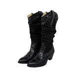 Premium Linen Western Boots