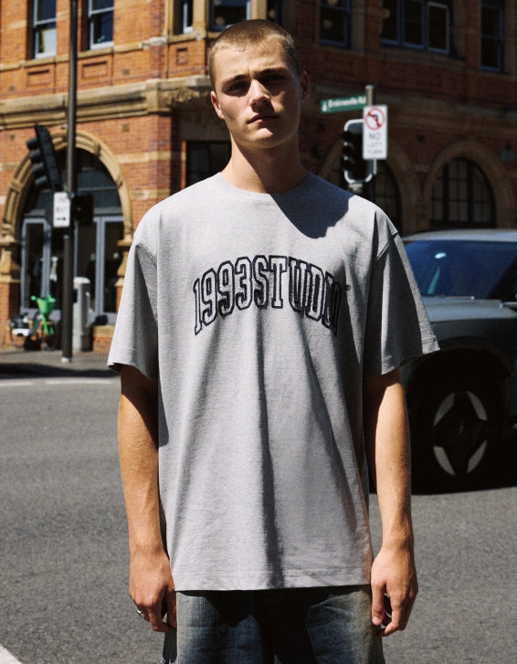Tシャツ・カットソー 1993studio Authentic Logo Embroidered T-Shirt_White 1993studio(1993スタジオ) - オーセンティックロゴ刺繍Tシャツ