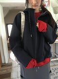 Behi Check Color Matching Hood Windbreaker
