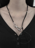 Tamo Buckle Leather Necklace