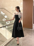 Ruzen Pearl Tie Short Sleeve Blouse