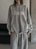 Knits Lettering Overfit Hoodie