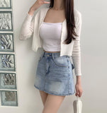 Modal Blend Material V-neck Long Sleeve Cardigan