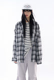 Autumn vintage loose check shirt