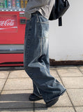 Ito Double Pocket Cutout Washing Wide Denim Pants